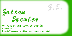 zoltan szemler business card