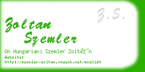 zoltan szemler business card